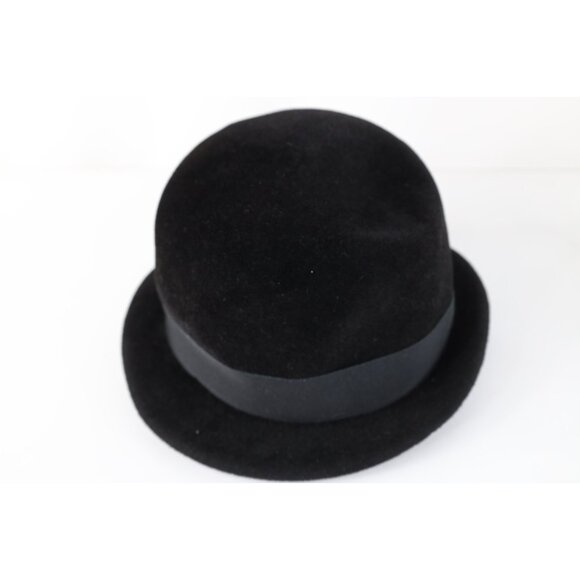 Vtg 50s 60s Streetwear Genuine Animal Fur Cloche Hat Cap Black Womens Medium USA main image 8